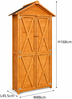 Werkzeugschrank aus Holz, ca. 88 x 45,5 x 168 cm, braun Bild 2