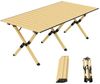 Outsunny Campingtisch mit Aufrollbare Tischplatte, Holz-Optik, Tragetasche (Klapptisch, 1-St, Falttisch), für Picknick Wandern Reisen Eiche Bild 2