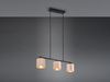 LED Pendelleuchte 3-flammig Samt Lampenschirme Beige Gold, Breite 66cm Bild 3
