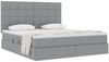 vidaXL Aufbewahrungsbett mit Matratze Hellgrau 160 x 200 cm Polyester 3371790 Bild 3