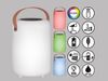 2er SET RGB Tischleuchten 20cm mit Fernbedienung, per USB & Solar aufladbar Bild 5