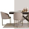 Esszimmer Set Essgruppe Edelstahl Stühle 10x Sessel Esstisch Tisch 11tlg Bild 2
