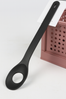 12x Kochlöffel mit Loch schwarz Küchenhelfer | Praktisches Utensil zum Rühren und Portionieren Bild 1