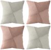 Amilian Kissenhüllen - 4er Set Kissenbezug, Kissenbezüge - Zierkissenbezüge, (4 Stück), 40x40 cm, Kissenhülle für Sofakissen, Dekokissen, Zierkissen, Kissen Bild 5