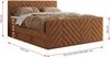 Boxspringbett mit zwei Matratzen und Bettkästen, Doppelbett, Multipocket-Matratzen, mit Fußteil - PARIS KING DUO, Orange, 160x200 cm, Stoff, H4 Bild 5