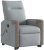 vidaXL Massagesessel mit Aufstehhilfe Hellgrau Stoff 3324095 Bild 4