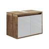 Roomart MELONA-S1-65 Badmöbel - nur Unterschrank(ohne waschbecken) - H 45 x B 35 x T 65 cm • Weiß-Eiche Bild 5