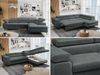 Mks Möbel 'Peter L-form' Ecksofa mit Bettfunktion, Bettkasten & einstellbaren Kopfstützen, Dunkelgrau, Mikrofaser, mit Topper, rechts Bild 2