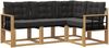 vidaXL Outdoor-Sofagarnitur mit Kissen 4 pcs Weiß und Schwarz 3389434 Bild 2