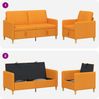 vidaXL Sofa Set mit Stauraum 2 pcs Dunkelgelb Polyester 3429185 Bild 4