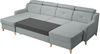 Ecksofa Enikor U mit Verstellbare Kopfstütze, Schlaffunktion und Bettkasten (Farbe: Paros 02) Bild 3