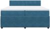 vidaXL Boxspringbett mit Matratze Blau 200x200 cm Samt 3287834 Bild 3
