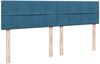 vidaXL Boxspringbett mit Matratze Blau 200x200 cm Samt 3287834 Bild 4