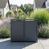 2er Mülltonnenbox für 120 l in Anthrazit - Premium Verkleidung Wetterfest & Korrosionsbeständig - Storage Cabinet Möbelschrank mit Gasdruckdämpfer Soft-Close Deckelseilzug Magnetverschluss Bild 2