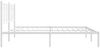 vidaXL Bettgestell mit Kopfteil Metall Weiß 200x200 cm 376184 Bild 5