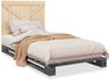 vidaXL Massivholzbett mit Kopfteil Grau 100x200 cm Kiefer 3281581 Bild 2
