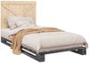 vidaXL Massivholzbett mit Kopfteil Grau 100x200 cm Kiefer 3281581 Bild 4