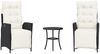 vidaXL 3-tlg. Bistro-Set mit Kissen Schwarz Poly Rattan 365296 Bild 2