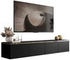 ALLHOUSE24 TV-Schrank NELLY Schwarz Matt Hängeschrank mit LED-Beleuchtung TV-Unterschrank Breite 200 cm Bild 1