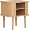 Beistelltisch >Nikko< Jalousientüren, Eichefarbig, MDF - 45x50,5x40cm (BxHxT) Bild 5