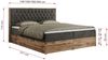 Boxspringbett, Schlafzimmerbett, Bettkasten - AMORE - 140 x 200 cm - Dunkelgrau Velvet - H3 Bild 5