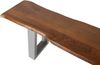 Sitzbank Baumkante 180 cm nussbaum massiv Akazie silber 62088492 Bild 5