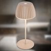 BRILONER - Riffle Mini LED Tischlampe kabellos IP44 mit Lichtkante, 8,5x20 cm, Touchdimmer, Akku tauschbar, Nachttischlampe, LED Lampe, Akku Lampe, German Design Award Winner 2025, Beige Bild 3