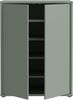 Forte ALICE SPRINGS Schuhschrank 70 80, moderner Flurschrank mit 2 Türen und 4 Einlegeböden, Holzwerkstoff, Salbei, 74,5 cm breit x 99,1 cm hoch x 34,9 cm tief Bild 4