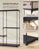 SONGMICS Kleiderschrank offen, Kleiderständer, Kleiderstange, Garderobe, 5 Hängefächer, viel Platz, für Schlafzimmer, Wohnzimmer, 205 x 43 x 166 cm Bild 4