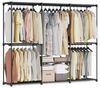 SONGMICS Kleiderschrank offen, Kleiderständer, Kleiderstange, Garderobe, 5 Hängefächer, viel Platz, für Schlafzimmer, Wohnzimmer, 205 x 43 x 166 cm Bild 1