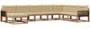 vidaXL Outdoor-Sofagarnitur mit Kissen 8 pcs Natur und Beige 3382806 Bild 2