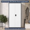 Mehrzweckschrank Metall abschließbar DAWID - Funktionaler Metallschrank | Schließfachschrank Putzmittelschrank Besenschrank Vorratsschrank, 185x90x45cm Anthrazit-Weiß Bild 3