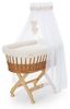 FabiMax Stubenwagen Natur, 2 in 1 Musselin / Waffelpiqué Komplettset Creme mit Decke und Kissen Bild 5
