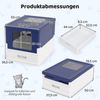 Faltbares Katzenklo mit Deckel & Ausziehbarem Tablett & Fronteinstieg Katzentoilette Blau Bild 2
