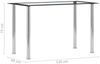 vidaXL Esstisch Schwarz und Transparent 120 x 60 x 75 cm Hartglas 281851 Bild 5