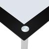 vidaXL Esstisch Schwarz und Transparent 120 x 60 x 75 cm Hartglas 281851 Bild 4