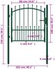 vidaXL Zauntor EMMEN mit Spikes Stahl 104 x 97 cm Grün 146393 Bild 5