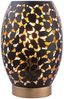 Tischleuchte, schwarz-gold, Dekor Stanzungen, H 23 cm, HANNY Bild 4