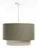 BPS Koncept 061-116-40 Hängeleuchte BOHO ELEGANT E27 1x40W Stoff strukturiert auf PVC-Kunststoff grau, weiß H:96cm Ø40cm dimmbar Bild 2