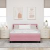 vidaXL Boxspringbett mit Kopfteil Rosa 200 x 140 cm Samt 3341473 Bild 3