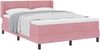vidaXL Boxspringbett mit Kopfteil Rosa 200 x 140 cm Samt 3341473 Bild 2