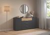 rauch Kombikommode Sideboard Türkommode Schubladenkommode Kommode ASTANA (Breite 160 cm / Höhe 81 cm, mit 4 Einlegeböden), 2-türig, 4 geräumige Schubladen, Kantengriff Alufarben MADE IN GERMANY Bild 2