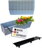 BURI 6 Euro-Paletten Blumenkästen-Einsätze inkl. Bewässerungsmatte | 37,3cm Grau | Pflanzkasten für Europalette Palette | Balkonkasten | Blumentopf | aus stabilen Kunststoff | Made in Germany Bild 2