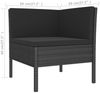 vidaXL 3-tlg. Garten-Lounge-Set mit Auflagen Poly Rattan Schwarz 310203 Bild 5