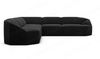 L-Form Stoffsofa Cabrera - Samtstoff - Schwarz Bild 3