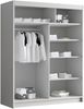 Kleiderschrank mit Goldverzierung Femosa III mit zwei Schwebetüren, Spiegel (Farbe: Weiß) Bild 3