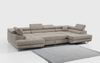 Ecksofa, Wohnzimmer U Couch, Polstersofa mit Bettkasten - GUSTAW-U - Beige Stoff Bild 2