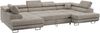 Ecksofa, Wohnzimmer U Couch, Polstersofa mit Bettkasten - GUSTAW-U - Beige Stoff Bild 5
