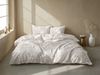 Zohome Cotton Bettwäsche 155x220 Ibisco di Lino Sandy Beige Blumen weiß sand Bild 3