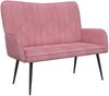 vidaXL 2-Sitzer Sofa Rosa 115 x 61 x 87 cm Samt (V) 42028963 Bild 2